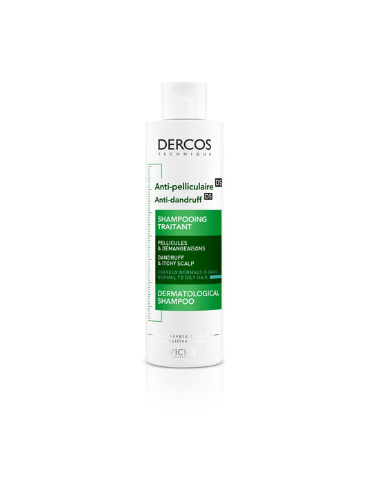VICHY DERCOS ANTI-PELLICULAIRE SHAMPOOING TRAITANT CHEVEUX NORMAUX A GRAS 200 ML